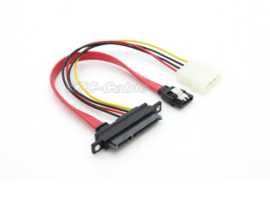 SATA 22pin lukustusfunktsiooniga SATA 7pin LP4pin toitekaabel